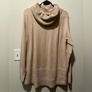 Cowled neck tunic sweater